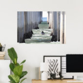 Huntington Beach Pier " Californië Poster (Thuiskantoor)