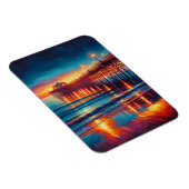 Huntington Beach Pier Californië zonsondergang sch Magneet (Rechterzijde)