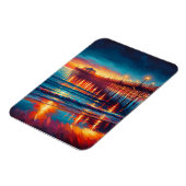 Huntington Beach Pier Californië zonsondergang sch Magneet (Linkerzijde)