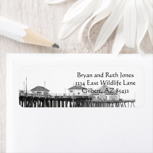 Huntington Beach Pier Etiket (Insitu)