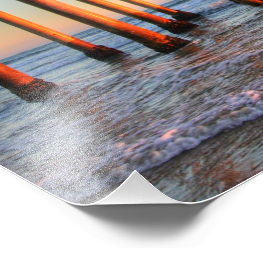 Huntington Beach Pier Foto Afdruk (Hoek)