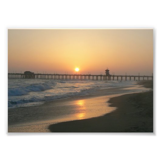 Huntington Beach Pier Foto Afdruk (Voorkant)