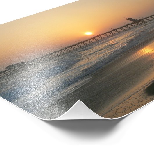 Huntington Beach Pier Foto Afdruk (Hoek)