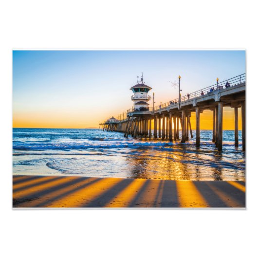 Huntington Beach Pier-foto afdrukken Foto Afdruk (Voorkant)