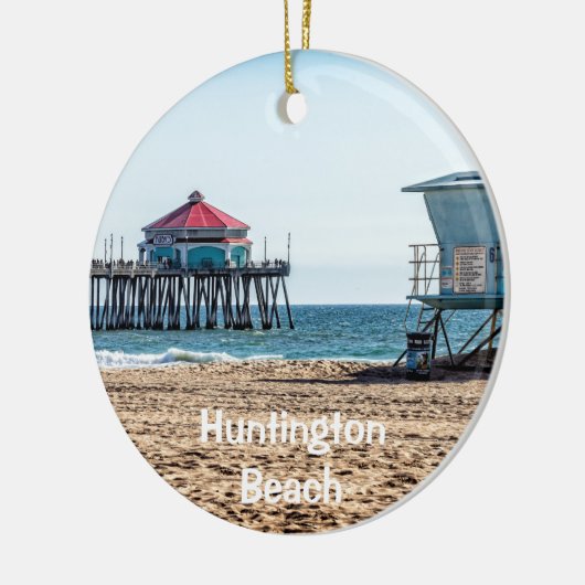 Huntington Beach Pier Holiday Ornament (Links)