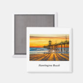 Huntington Beach Pier Magnet (Voorkant / Achterkant)