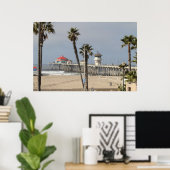 HUNTINGTON BEACH PIER POSTER (Thuiskantoor)