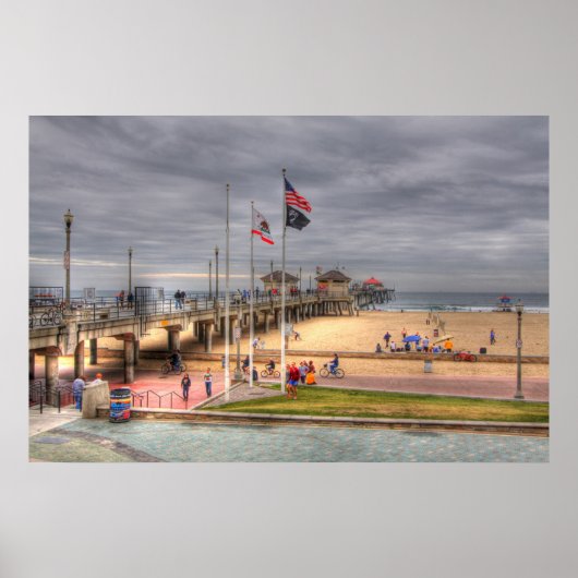 Huntington Beach Pier Poster (Voorkant)