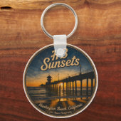 Huntington Beach Pier Sunset Sleutelhanger - John (Voorkant)
