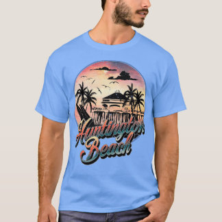 Huntington Beach Pier  Sunset Surfboard Sur T-shirt