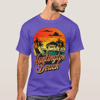 Huntington Beach Pier  Sunset Surfboard Sur T-shirt