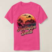 Huntington Beach Pier  Sunset Surfboard Sur T-shirt (Design voorkant)