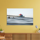 Huntington Beach Pier Surfers Streted Canvas Art (Insitu (Woonkamer))