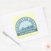 Huntington Beach Pier Vierkante Sticker (Envelop)