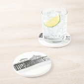 Huntington Beach Pier Zandsteen Onderzetter (Zijkant)