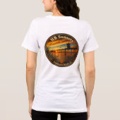 Huntington Beach Pier Zonsondergang - John Minar Tri-Blend Shirt (Achterkant)