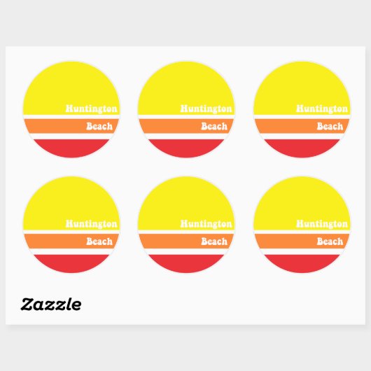 Huntington Beach retro sticker (Vel)