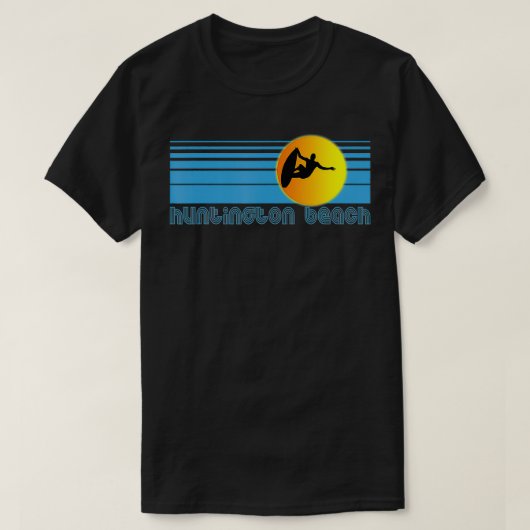 Huntington Beach Retro Surf Surfen Design Kleding T-shirt (Design voorkant)