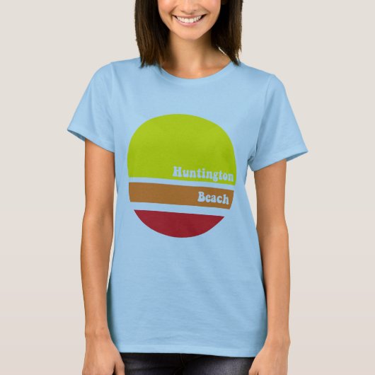 Huntington Beach retro T-shirt. T-shirt (Voorkant)
