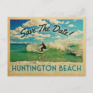 Huntington Beach Save the Date California Surf Aankondigingskaart