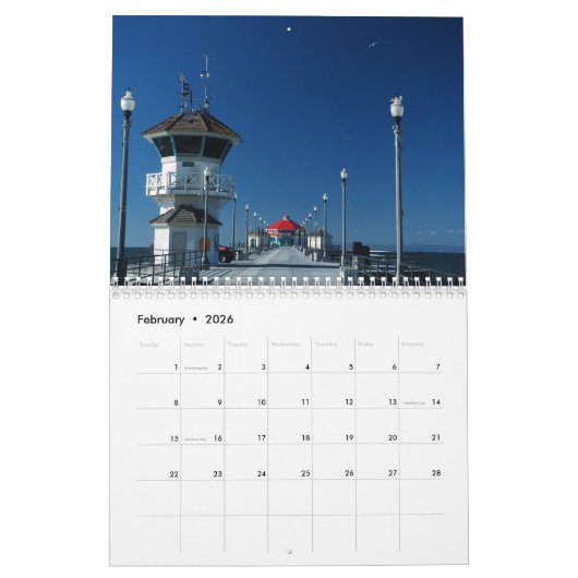 Huntington Beach. Scenes 2026 Kalender (Feb 2026)
