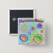 Huntington Beach Seven Suns & Energy Button (Voorkant /achterkant)