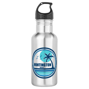 Huntington Beach South Carolina Palmboom Vogels Waterfles