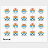 Huntington Beach South Carolina Zonnebril Vierkante Sticker (Vel)