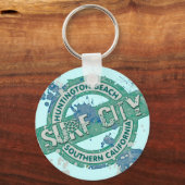 Huntington Beach Southern California Surf City Sleutelhanger (Voorkant)