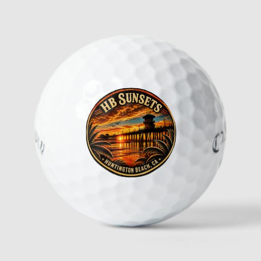 Huntington Beach Sunset Golfballen - Callaway Soft (Voorkant)