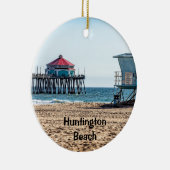 Huntington Beach Sunset & Pier Holiday Ornament (Rechts)