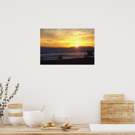 Huntington Beach Sunset Poster (Keuken)