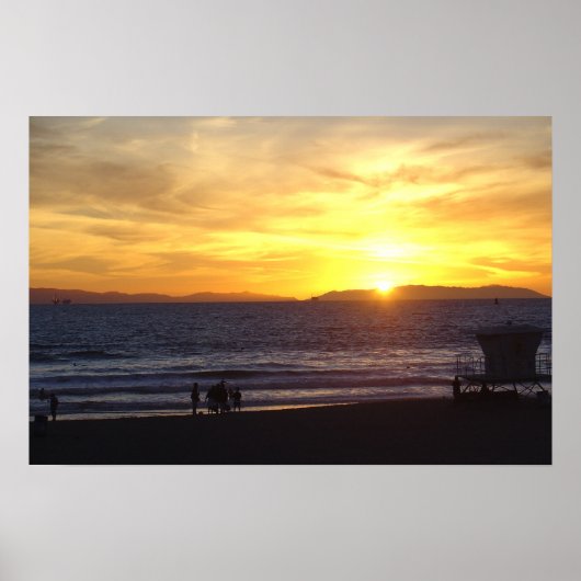 Huntington Beach Sunset Poster (Voorkant)