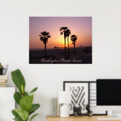 Huntington Beach Sunset Poster (Thuiskantoor)