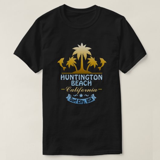 Huntington Beach Surf City, CA T-shirt (Design voorkant)