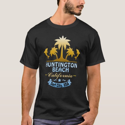 Huntington Beach Surf City, CA T-shirt (Voorkant)