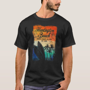Huntington Beach Surf City California  Dist T-shirt