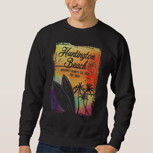 Huntington Beach Surf City California Surf Trui (Voorkant)