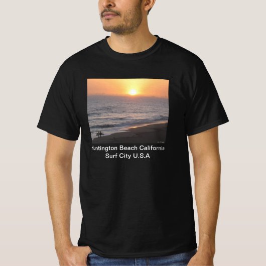 Huntington Beach "Surf City" T-Shirt (Voorkant)