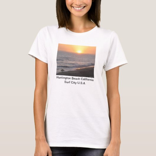 Huntington Beach "Surf City"  T-shirt (Voorkant)