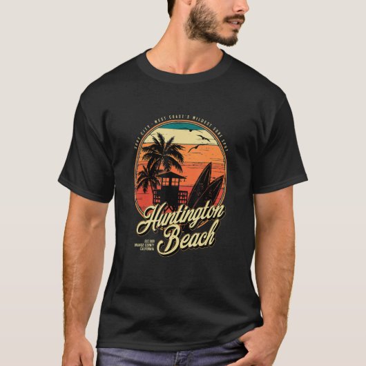 Huntington Beach Surf City West Coastu2019s Wildes T-shirt (Voorkant)