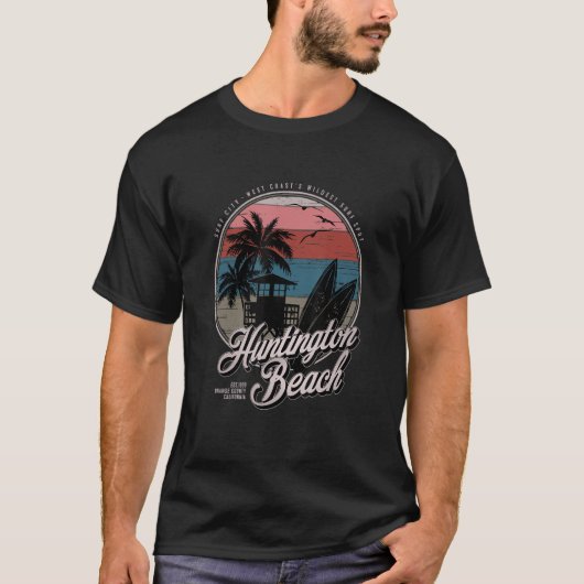 Huntington Beach Surf City West Coastu2019s Wildes T-shirt (Voorkant)
