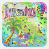 Huntington Beach Tijdloze Melodie Sticker (Voorkant)