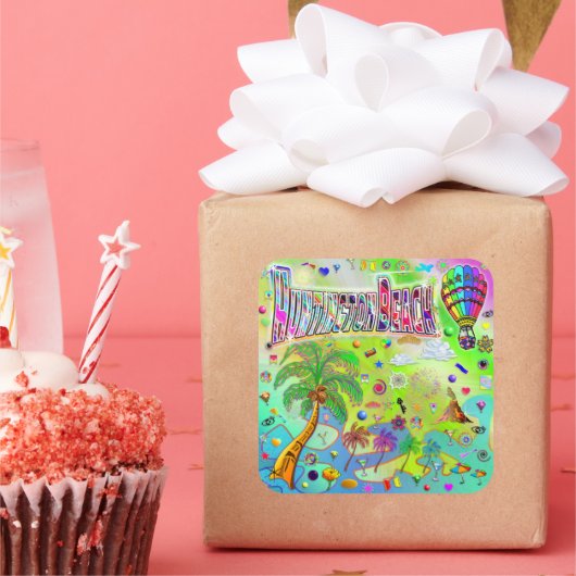 Huntington Beach Tijdloze Melodie Sticker (Feest)