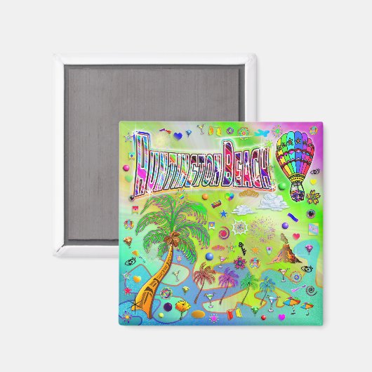Huntington Beach Timeless Melody Magneet (Voorkant / Achterkant)