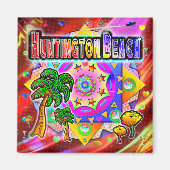 Huntington Beach Tropical Friends Magnet (Voorkant)