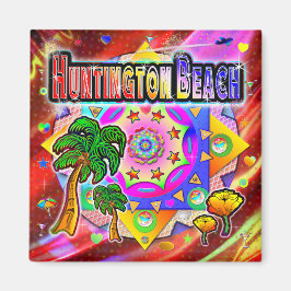 Huntington Beach Tropical Friends Magnet