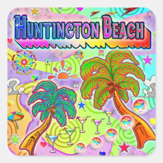 Huntington Beach Vacation Target Sticker (Voorkant)