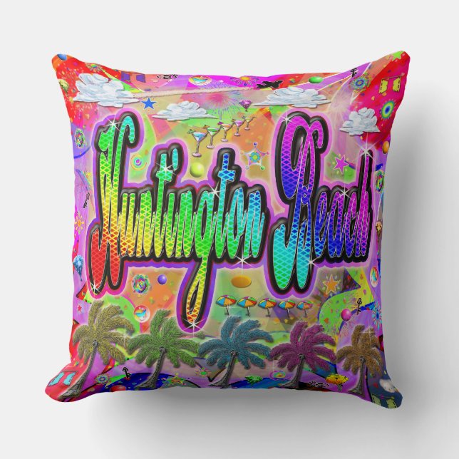 Huntington Beach Vista Express Kussen (Voorkant)