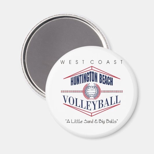 Huntington Beach Volleybal Gift Magneet (Voorkant / Achterkant)
